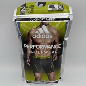 NEW Adidas Men's 2-Pack Performance Underwear Boxer Briefs  XXL - Indigo/Lt Onix